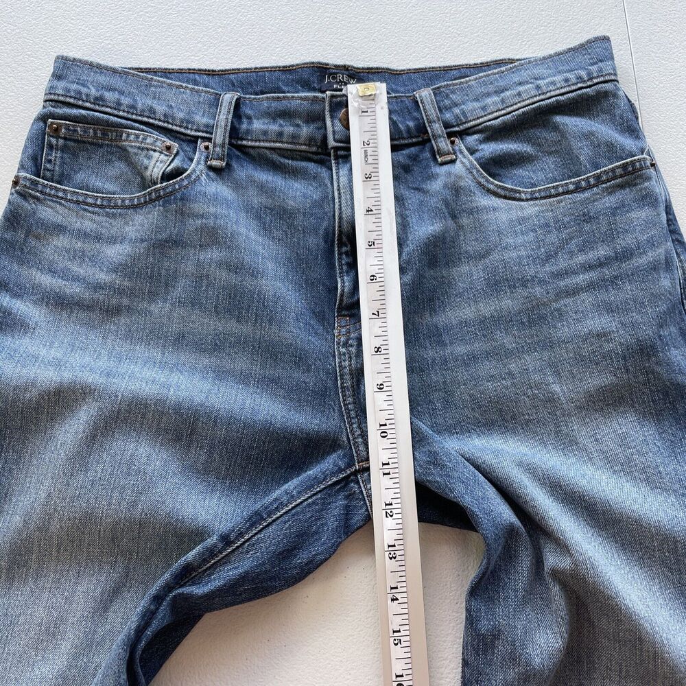 J.Crew Factory Jeans Men Slim Straight Flex 32X34 (33.5X33.5 Actual) Blue Denim - Picture 11 of 13